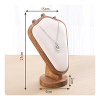 Necklace Display Mannequin Walnut Wood Finish Locket Display Bust Premium Look