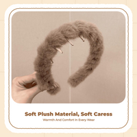 Plush Tiger Headband, Soft, Party, Autumn Outfit