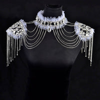 Bridal Shoulder Chain Elegant Rhinestone Shoulder Chain Fringe Chains Dress Accessory for Wedding