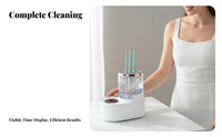 Gentle on Bristles Automatic Brush Cleaner and Dryer Easy to Clean Makeup Brush Washer and Dryer Splash-Proof Design for Home Use, Bathroom