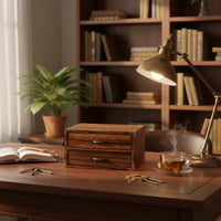 Wooden Drawer Organizer Large Capacity Retro Desktop Storage Box Desktop Apothecary Cabinet Versatile Apothecary Cabinet