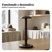 Hat Display Stand Solid Wood Wooden Hat Stand Stable Base for Trade Exhibit