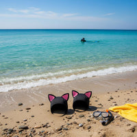 Cat Ear Diving Hood Sun Protection Animal Ear Neoprene Hood Water Sports Gear for Women, Snorkeling