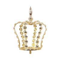 Gold Metal Crown Electroplated Head Ornament Pointed Finial