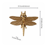 Dragonfly Wall Hanging Textured Wing Panels Resin Dragonfly Sculpted Head