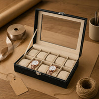Watch Display Box Leather-Look Watch Storage Box Scratch Protection