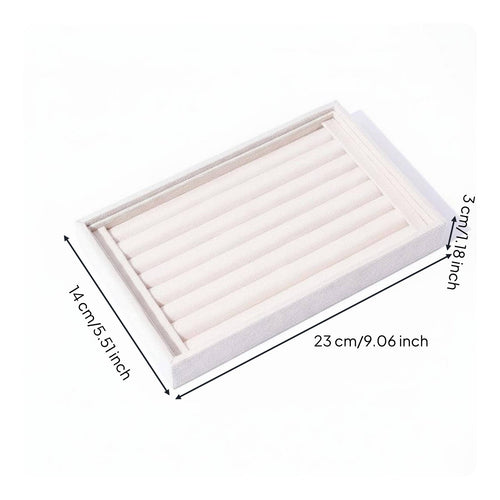 Band Display Stand Scratch Resistant Velvet Band Tray for Vanity Table