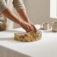 Lunette Serving Tray Traditional Motifs Kitchenware Shallow Rim