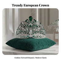 Pageant Crown Premium Quality Alloy Crystal Queen Crown Bridal Tiara Luxury Design Crystal Wedding Tiara Large Teardrop Stone