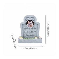 Resin Pet Tombstone Flower Decoration Feline and Dog Remembrance Plaque