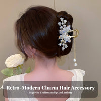 Tassel Grip Fastener Ancient Chinese Design Flower of the Valley Hair Fastener Wheat Ear Hair Grip Elegant Design Secure Grip