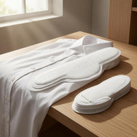 10 Pieces Single-Use Collar Pad Textile-Like-Like Beige Collar Liner Layered