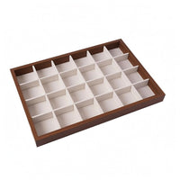 Rectangular Jewelry Display Tray Shallow Walnut Jewelry Tray Elegant Design