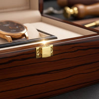 Wooden Watch Storage Box Sturdy Wood Varnish Finish Watch Holder Matte Finish Jewelry Case Luxury Design Dustproof for Display