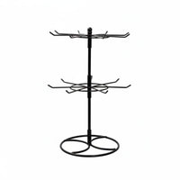 2 Tier Rotating Jewelry Stand Detachable Metal Necklace Hanger Easy Assembly