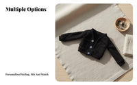 BJD Doll Clothing Unisex Fit BJD Cardigan Button-Up Closure Jointed Doll Jacket
