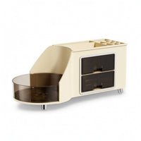Vanity Organizer with Rotating Base Clear Makeup Organizer with Drawers Smooth