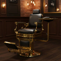 Salon Chair Service Tray Large Capacity Adjustable Chair Side Tray Aluminum Alloy for Hairstylists, Barbers, Barbershop, Spa