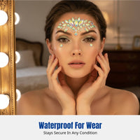 Glow Face Beads, Waterproof Resin Stickers, Party Accessory