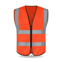 Reflective Safety Vest Lightweight High Visibility Work Vest Safety Workwear Long-Lasting Fastener Front Closure