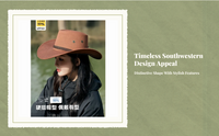 Cowboy Hat, Wide Brim, Vintage Sun Protection
