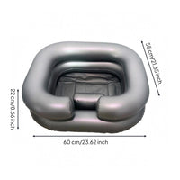 Inflatable Shampoo Basin Rectangular Bedside Shampoo Basin Comfortable Neck Support Portable Hair Washing Sink