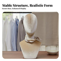 Velvet Mannequin Head Multi-Purpose Flocked Head Form Elegant Design