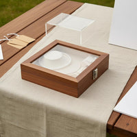Dustproof Jewelry Display Box Velvet Insert for Countertop