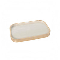 Rectangular Jewelry Tray Light Beige Accessory Storage Shallow