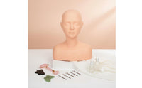 Soft Material Mannequin Head with Shoulders Multi-Function Esthetics Practice Bust Long-Lasting for Students