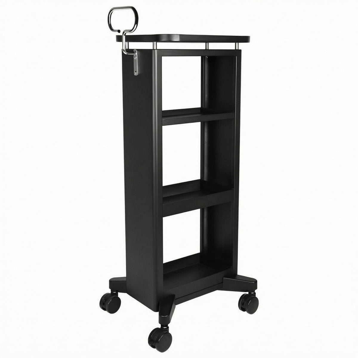 Salon Trolley Metal Rolling Cart Open Shelving for Stylists