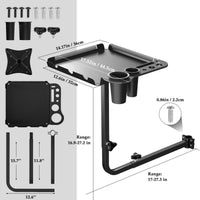 Adjustable Salon Tool Tray Rotating Hairdresser Tray Aluminum for Barbershop