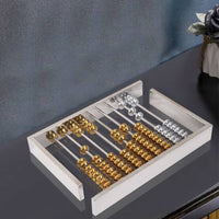 Abacus Ornament Silver-Tone Decorative Abacus Geometric for Collectors