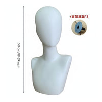 Multi-Purpose Female Mannequin Head with Shoulders Cosplay Head Prop for Cosplayers, Retailers, Salon, Photoshoots