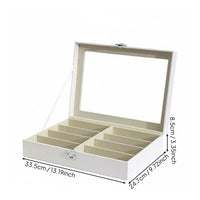 8-Slot Glasses Box Divider Design Organizer Tray Space Saving