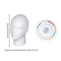 2 Pieces Cosplay Head Model Lightweight Foam Mannequin Head for Salon