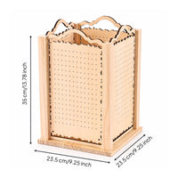 Accessory Holder Sturdy Construction Wooden Earring Stand Rotating Jewelry Display Stand Square Base