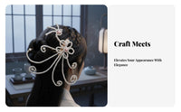 Chinese Traditional Hair Accessory Fairy-Like Design Feather Tassel Hair Comb Chinese Traditional Hairpin Handmade Chinese