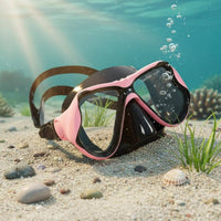 Tempered Glass Dive Mask Frosted Finish Silicone Snorkel Mask Myopia Lens Ready