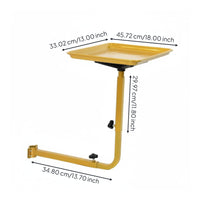 Salon Chair Service Tray Large Capacity Adjustable Chair Side Tray Aluminum Alloy for Hairstylists, Barbers, Barbershop, Spa