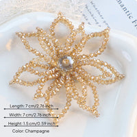 Crystal Flower Embellishment Handmade Sew-on Crystal Flower Elegant