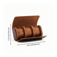 Watch Roll with 3 Slots Portable Organizer Safeguarding for Travelers