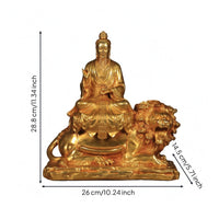 Primordial One Immortal Being Statue Lustrous Finish Seated Deity Statue Detailed Sculpting Religious Decor for Interior Decoration