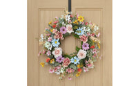 Vibrant Colors Seasonal Floret Wreath Handmade House Decoration Realistic Look for Wedding, Party