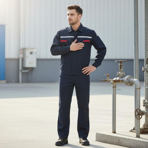 Anti-Static Work Attire Set Multi-Pocket Workwear for Factory, Men, Workers