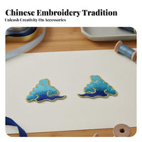 Embroidered Phoenix Crown Headdress Applique Ethnic Design Chinese Design Embroidery Piece Sew-on Application for Dancers