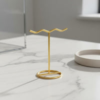 T Shaped Jewelry Stand Multifunctional Storage Metal Earring Holder Elegant Style Countertop Jewelry Tree for Retailers, Boutique, Dresser