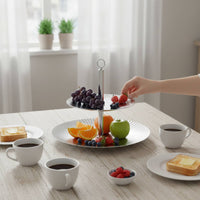 Stainless Steel Fruit Stand Tiered Display 2 Tier Serving Tray