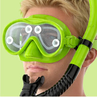 Dry Top Snorkel Set Anti-Leak Snorkel Mask and Tube Tempered Glass for Swimming