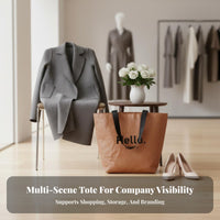 Customizable Logo PP Woven Shopping Bag Double Handles Woven Tote Bag Washable for Retailers, Business Owners, Daily Use, Home Storage